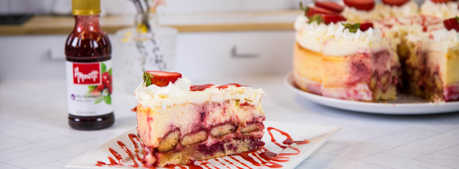 Sugar Pusher's Strawberry Swirl Cheesecake