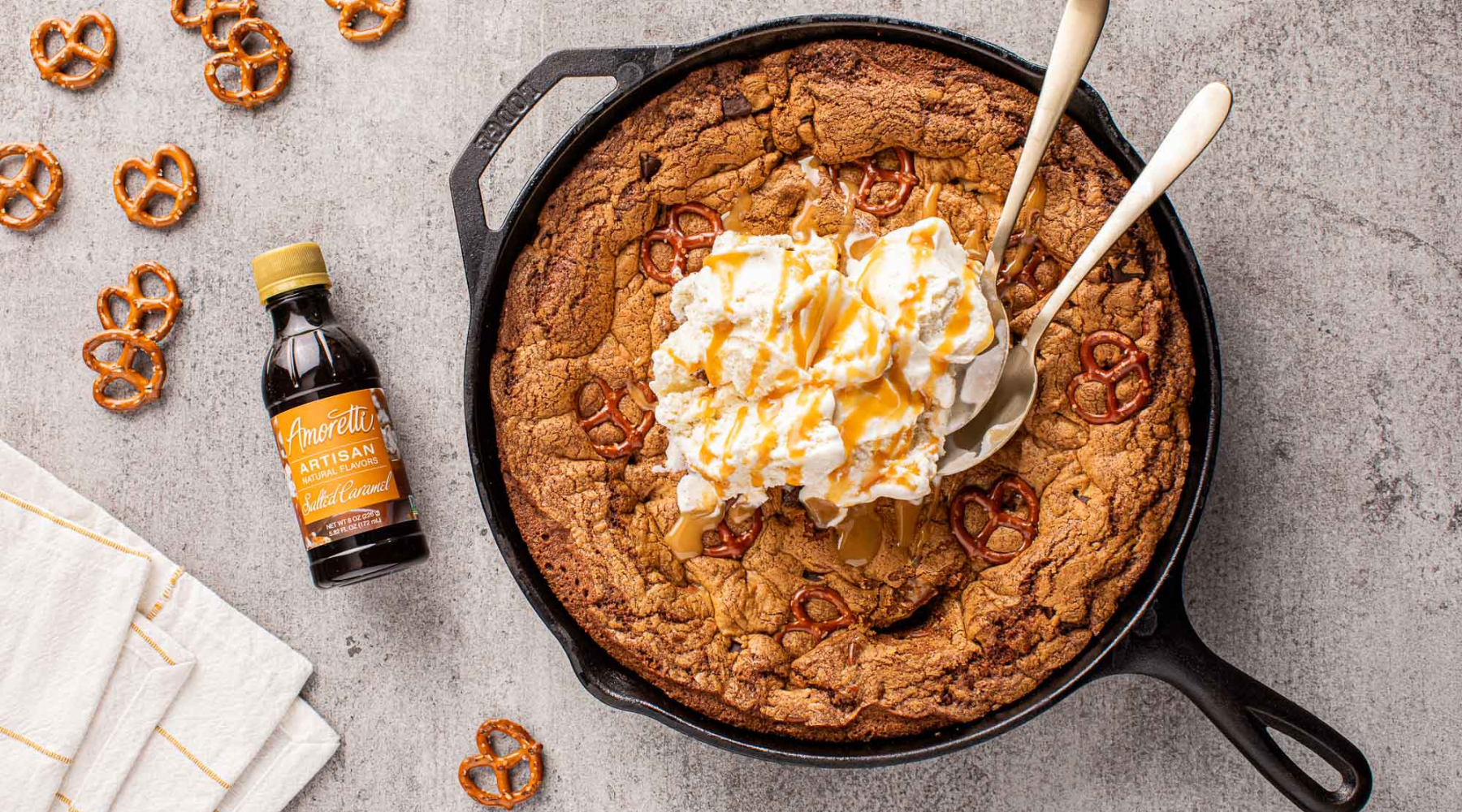 Salted Caramel Skillet Cookie