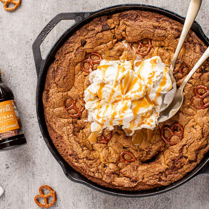 Salted Caramel Skillet Cookie