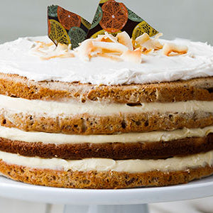 Hummingbird Cake on pedestal