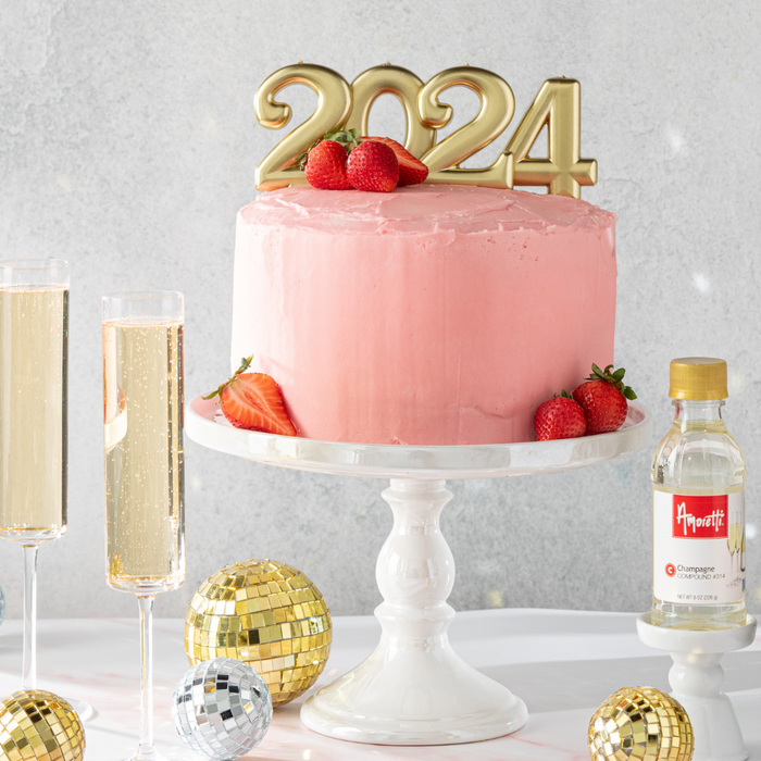 Wild Strawberry Champagne Cake