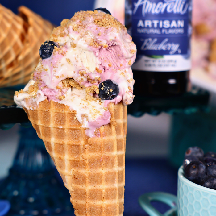 Blueberry Swirl Cheesecake Ice Cream