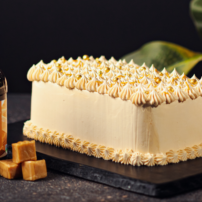 Marshmallow Cake with Caramel Frosting