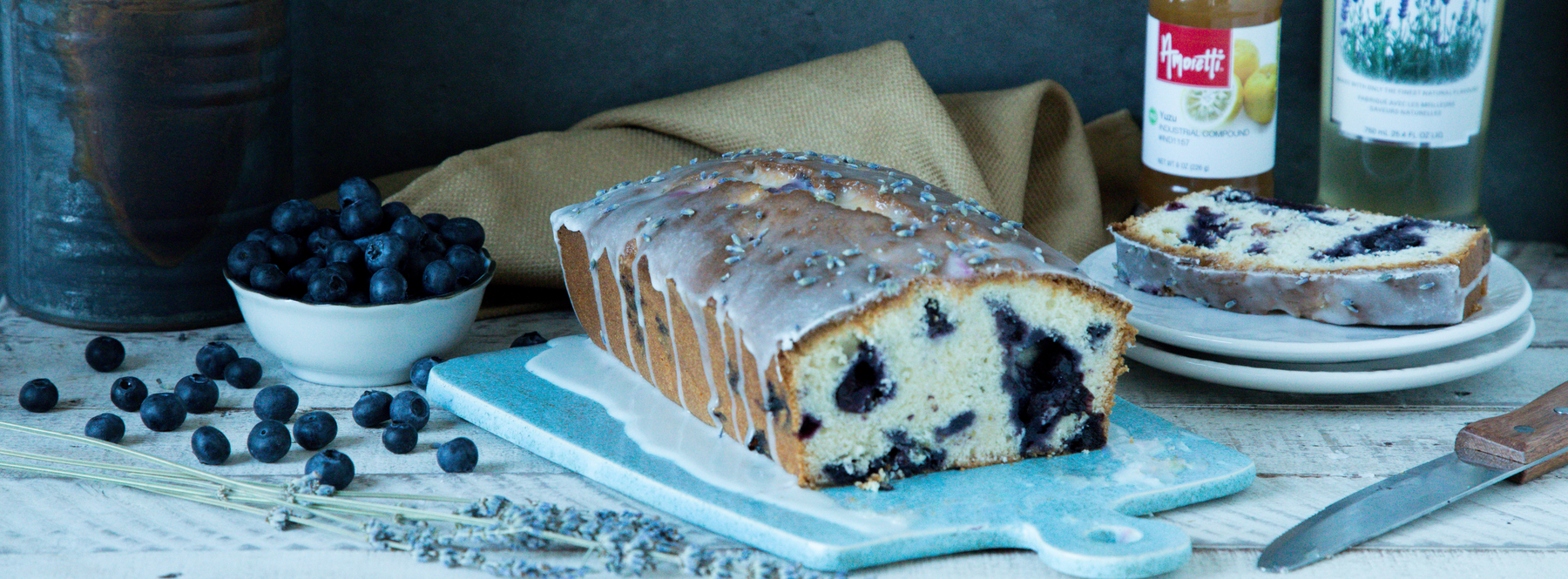 Blueberry Yuzu Lavender Pound Cake