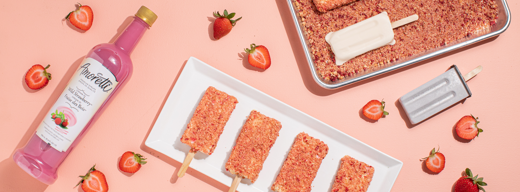 Strawberry Shortcake Ice Cream Bars