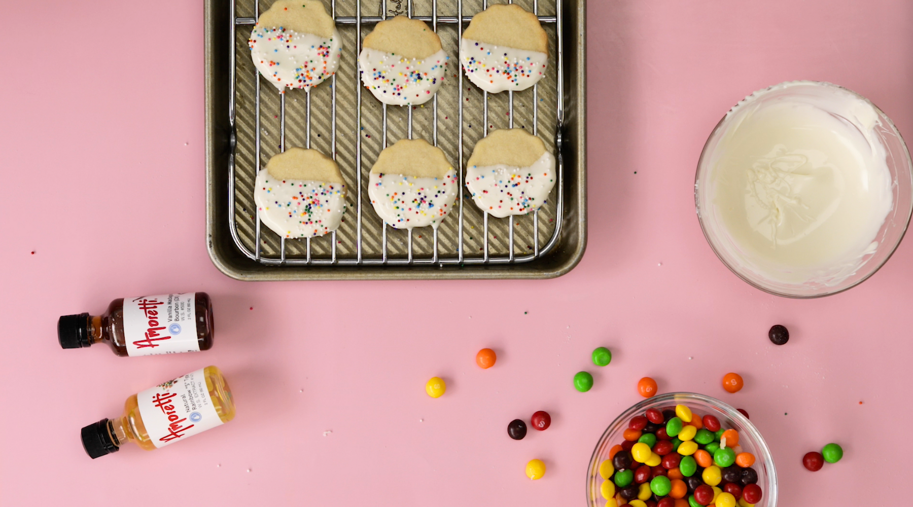 Rainbow Candy Shortbread Cookies