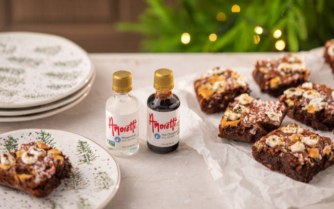 Peppermint Hot Chocolate Brownies