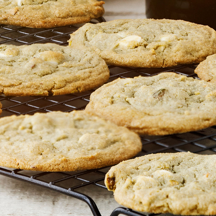 Pistachio White Chocolate Chip Cookies