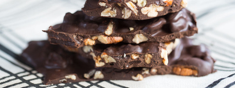 Mint Chocolate Candied Pecan Bark