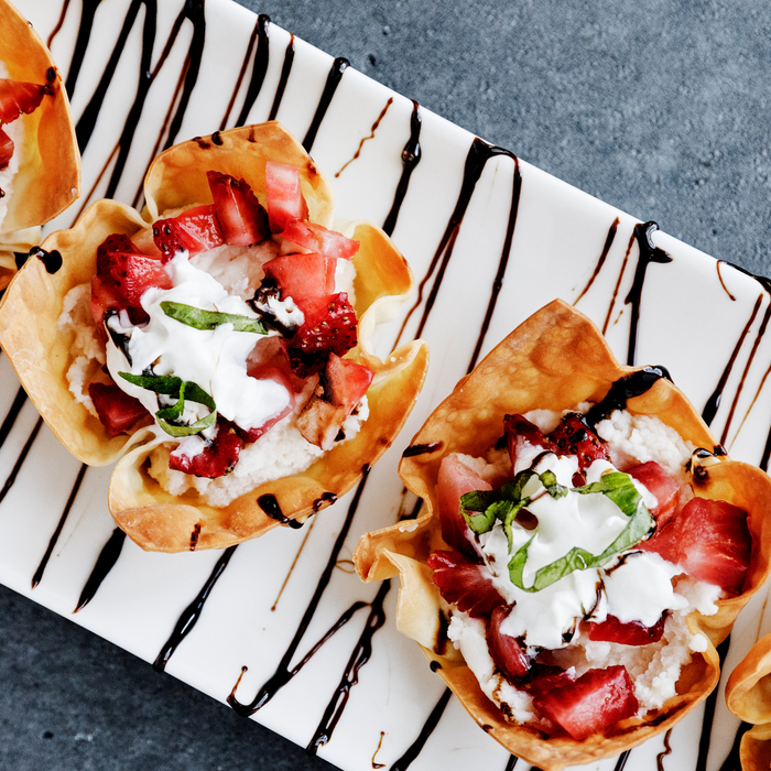 Strawberry Basil Wontons