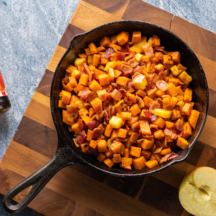 Maple Bacon Sweet Potato Hash