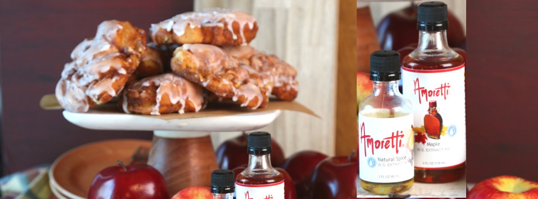 Air Fryer Apple Fritters with Brown Butter Glaze