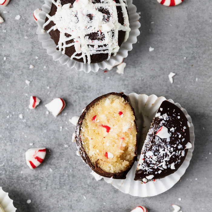 Chocolate Peppermint Cake Ball Truffles