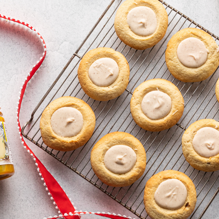 Eggnog Chai Thumbprint Cookies