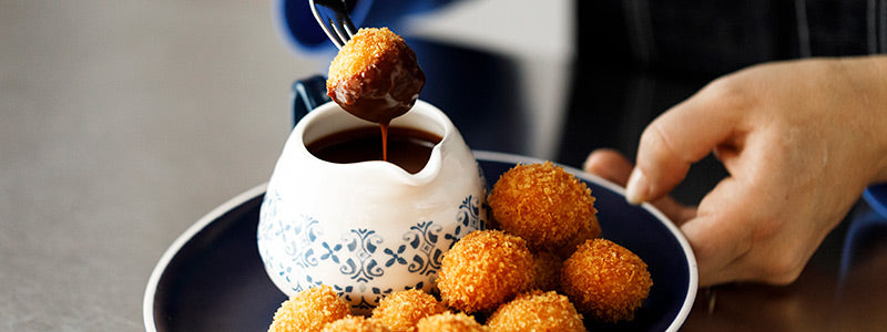 Amoretti Horchata Arancini with Mexican Coffee Dipping Sauce