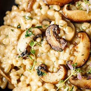 Amoretti Barley Risotto with Mushrooms and Parmesan