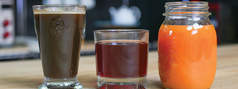 Three Beer Cocktails consist of a fruity and coffee flavor.