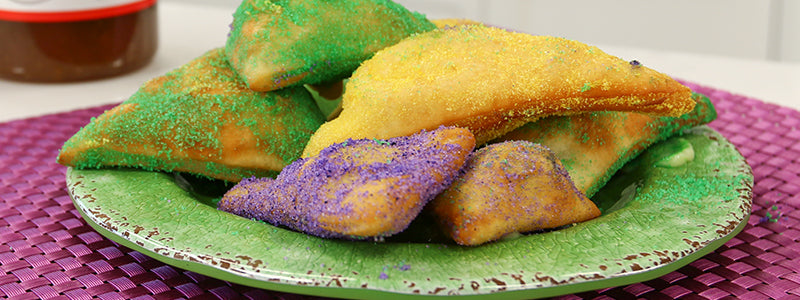 Beignets with Banana Cream Filling for Mardi Gras