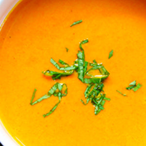 Carrot Ginger Basil Soup