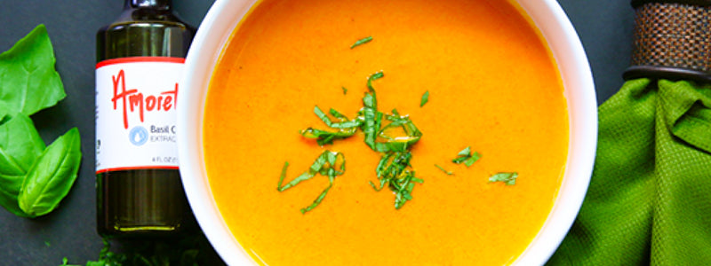 Carrot Ginger Basil Soup