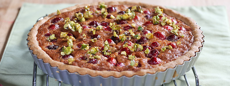 Cranberry Pistachio Almond Tart