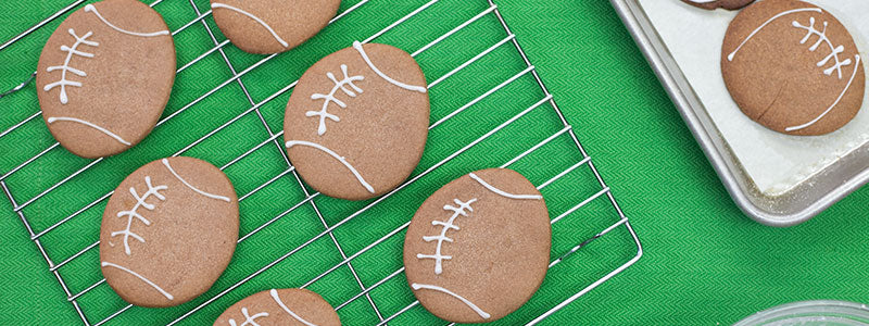 Chocolate Sable Football Shape Cookies