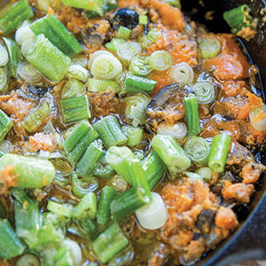 Hash Browns with Scallion Vinaigrette