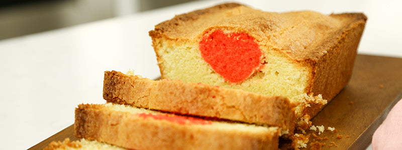 Heart Pound Cake for Valentine's Day