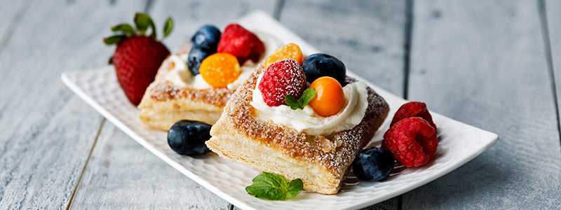 Amoretti Lemon Ricotta Puff Pastry with berries