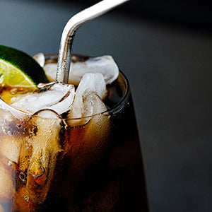 Cola Punch garnished with lime