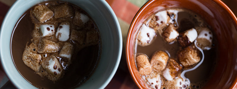 Mud Pie Hot Chocolate with ghost marshmallows