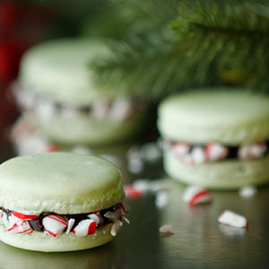 Chocolate Peppermint Macaron Recipe from Chef Colette with Amoretti