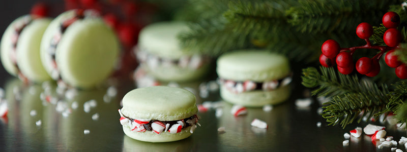 Chocolate Peppermint Macaron Recipe from Chef Colette with Amoretti