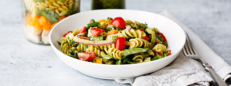 Amoretti Arugula Pesto Pasta Salad