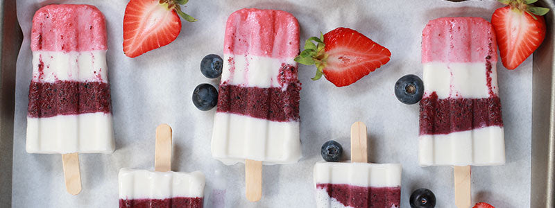 Red, White and Blueberry Frozen Pops