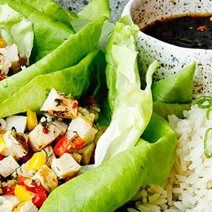 Amoretti Thai Chicken Lettuce Wraps