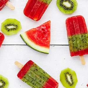 Watermelon Kiwi Popsicles