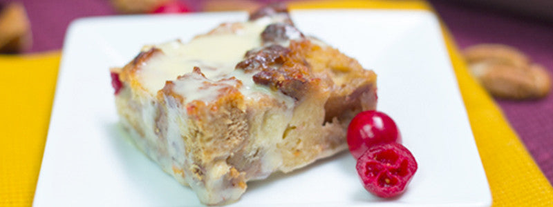 White Chocolate Cranberry Bread Pudding