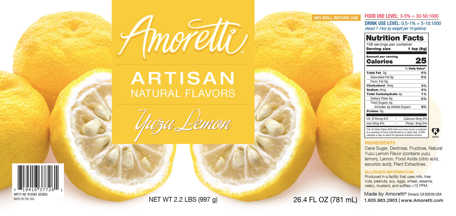 Natural Yuzu Lemon Artisan Flavor