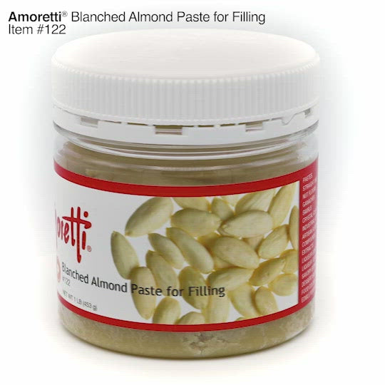 Amoretti’s Blanched Almond Paste is made from quality almonds that are ground down to a thick delicious paste that is lightly sweetened.