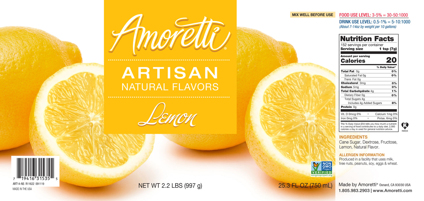 Natural Lemon Artisan Flavor