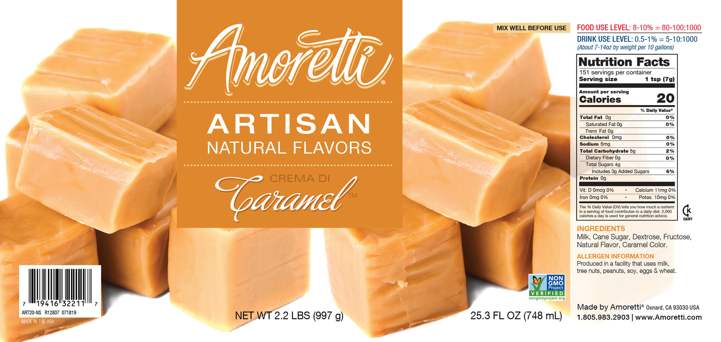 Natural Crema Di Caramel Artisan Flavor