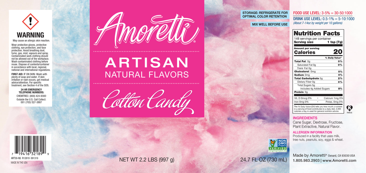 Natural Cotton Candy Artisan Flavor