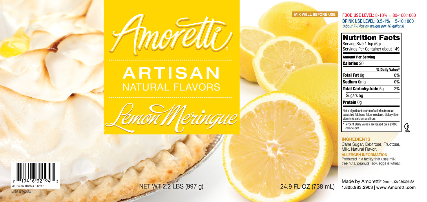 Natural Lemon Meringue Artisan Flavor