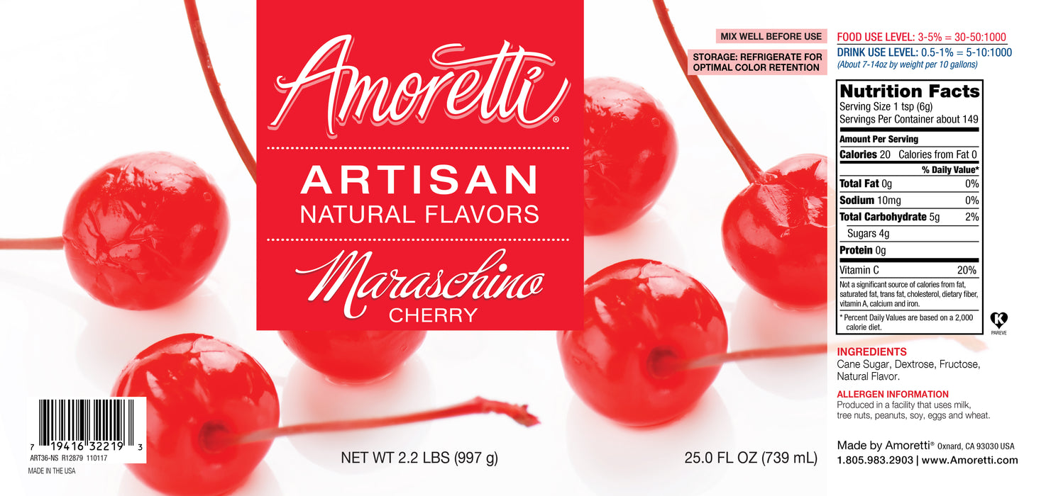 Natural Maraschino Bing Cherry Artisan Flavor