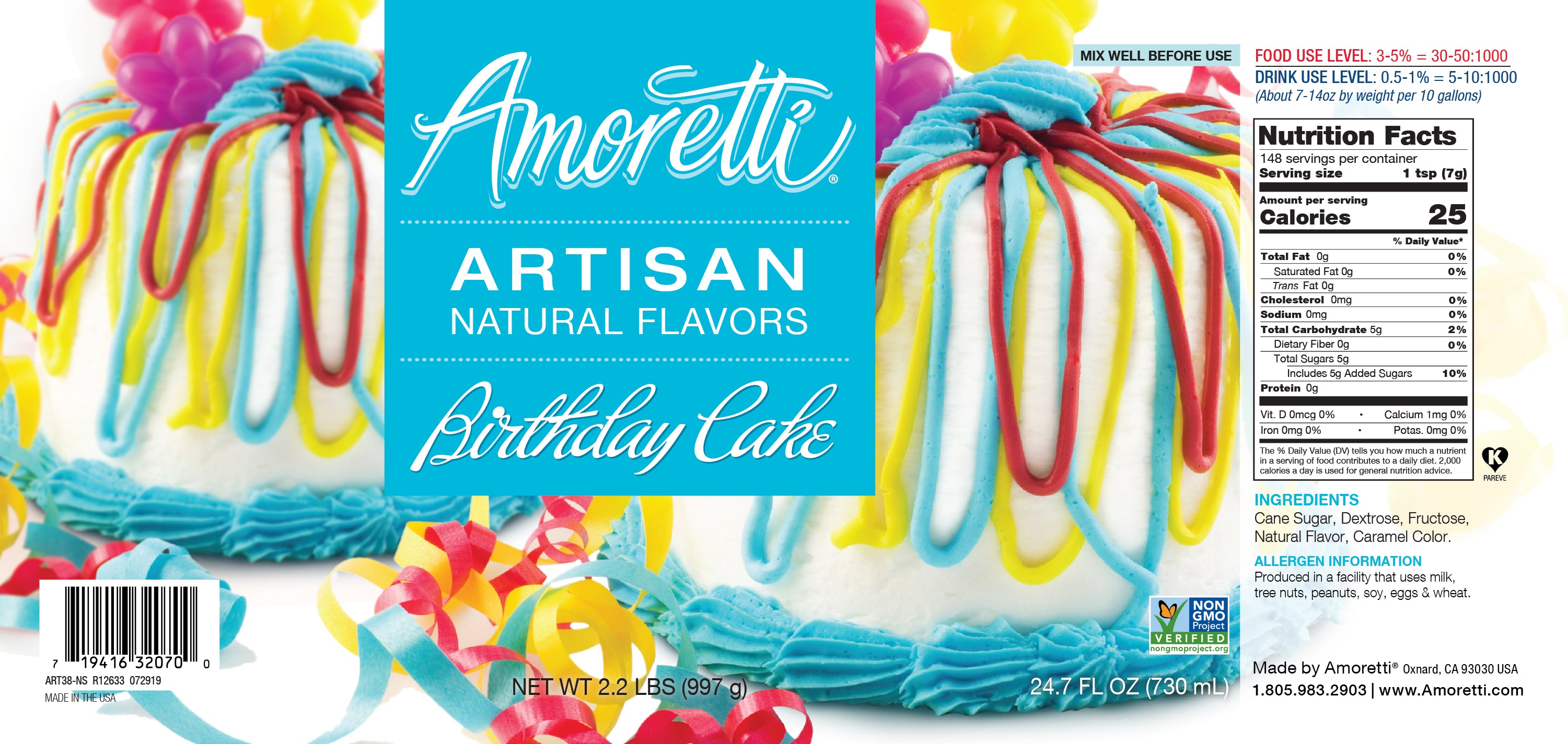 Natural Birthday Cake Artisan Flavor