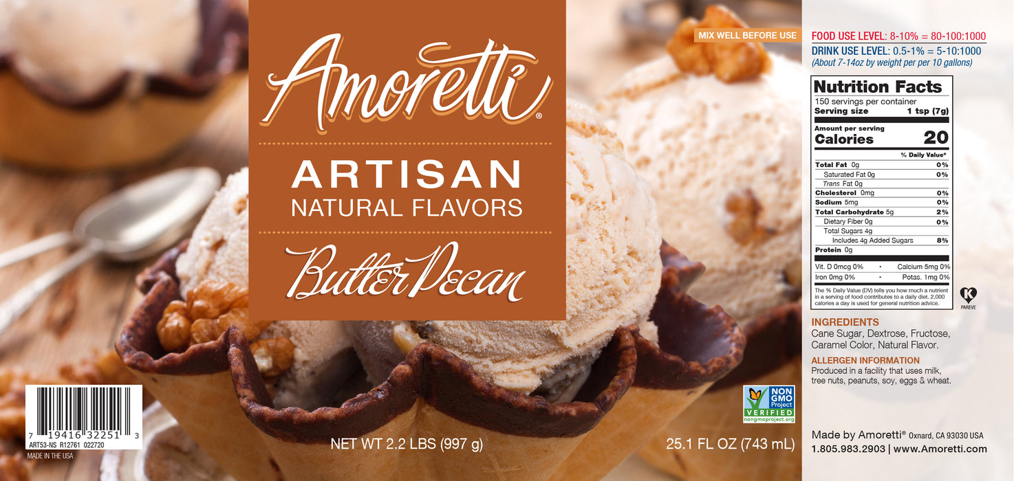 Natural Butter Pecan Artisan Flavor