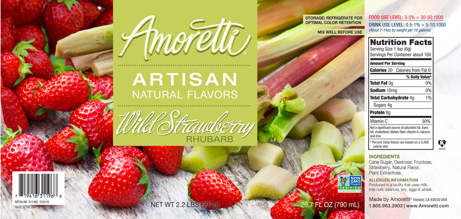 Natural Wild Strawberry Rhubarb Artisan Flavor