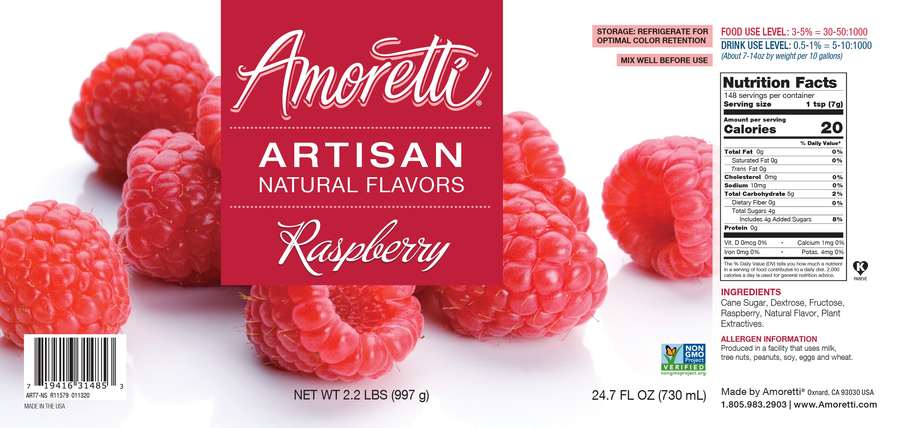 Natural Raspberry Artisan Flavor